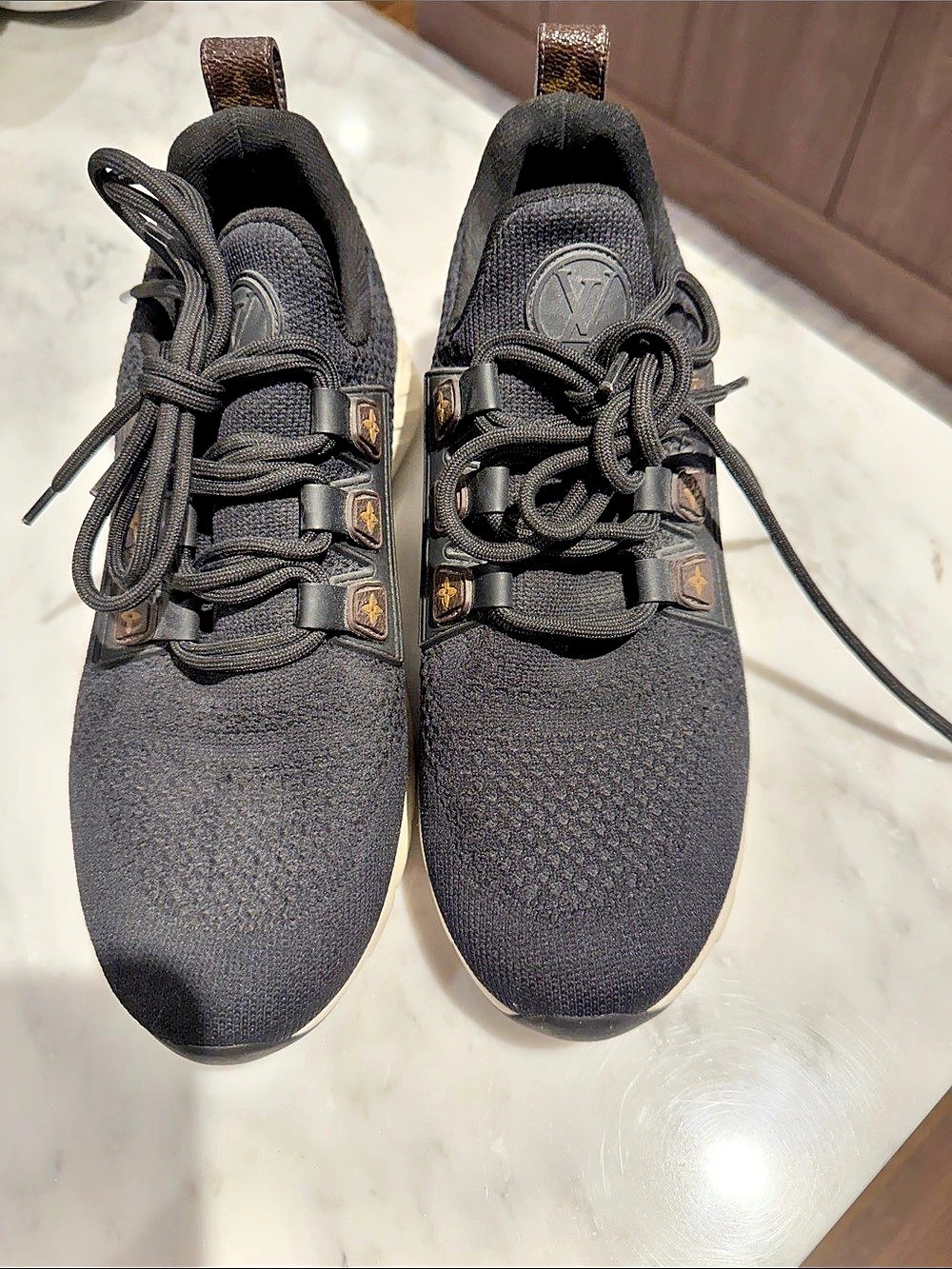 Louis Vuitton LV Tatic Knit Sneaker Black & Cream Sneakers
